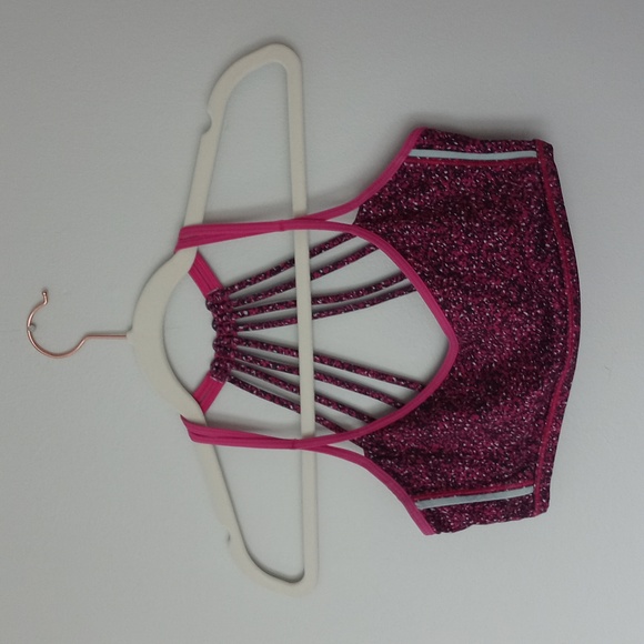 LuLuLemon Lighten Up Pink and Black Sport Bra Size 6 - Picture 2 of 11